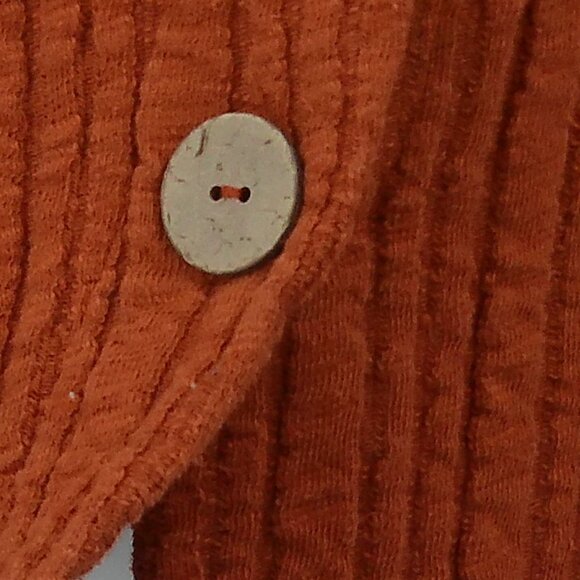 Soft Surroundings Goldie Tunic Top 1X Dark Copper Asymmetrical Button Up Back - Picture 6 of 8